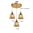 Axyaa Vintage LED Pendant Lamp with Copper Socket and Glass Shade