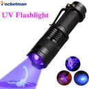 Axya 395nm UV LED Flashlight Mini Torch, Zoomable for Pet Urine, Scorpion Detection