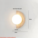 Axyaa Yellow Cave Stone LED Wall Lights Nordic Modern Glass Globe Bedside Sconce