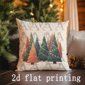 Axyaa Christmas Themed Decorative Cushion Cover for Sofa, Bedroom & Car