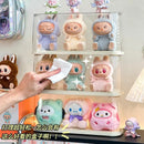Axyaa Acrylic Figure Display Stand Transparent Box for Labubu Plush Toys Display