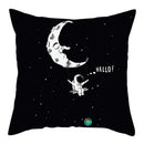 Axyaa Moon Astronaut Rocket Sofa Pillow Cover Cushion Polyester Throw TestCase
