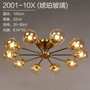 Axyaa Glass LED Chandelier - Modern Nordic Living Room Ceiling Lamp