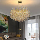 Axyaa Modern Crystal Pendant Chandelier for Dining Room, Living Room, and Bedroom