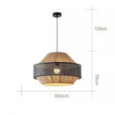Axyaa Woven Rattan Pendant Chandelier for Retro Home Decor