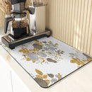 Axyaa Flowers Pattern Kitchen Absorbent Drying Mat: Stylish Table Decor & Accessory