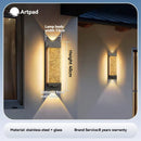Axyaa Outdoor Black Crystal Wall Light: Waterproof LED Garden Decor for Balcony, Porch, Front Door