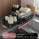 Adjustable Kitchen Drying Rack Organizer for Bowls & Plates - Axyaa Storage Shelf