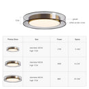 Axyaa Dimmable LED Round Ceiling Lamp for Nordic Modern Home Decor