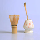 Axyaa Matcha Tea Set Bamboo Whisk Scoop Ceramics Bowl Handmade Ceremony Tool