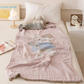 Axyaa Cotton Gauze Bath Towel Shawl & Travel Blanket 80x160cm