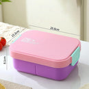 Axyaa Portable Bento Box with Cutlery - Microwaveable Lunch Container