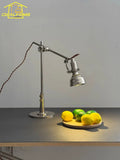 Axyaa Chrome Industrial Swing Arm LED Table Lamp