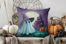 Axyaa Halloween Ghost & Pumpkins Pillow Cover for Sofa Bedroom Car