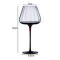 Axyaa High Feet Wine Goblet Set - Elegant Glass Drinkware for Bars & Restaurants