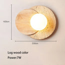Axyaa Nordic Stone Wood Wall Lamp G9 Sconce Lights for Bedroom Bedside