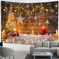 Axyaa Christmas Tapestry: Festive Holiday Scene Hanging Cloth for Home Decor