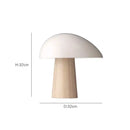 Axyaa Wood Grain Mushroom Table Lamp LED Light for Home Decor