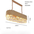 Axyaa Crystal LED Ceiling Chandeliers - Modern Black Gold Ceiling Lights