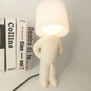 Axyaa Pleats LED Table Lamp: Creative Reading Light for Bedroom, Kids - Unique, Naughty Boy Design