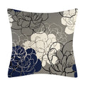 Axyaa Modern Daisy Grey Pillow Covers for Couch and Bed
