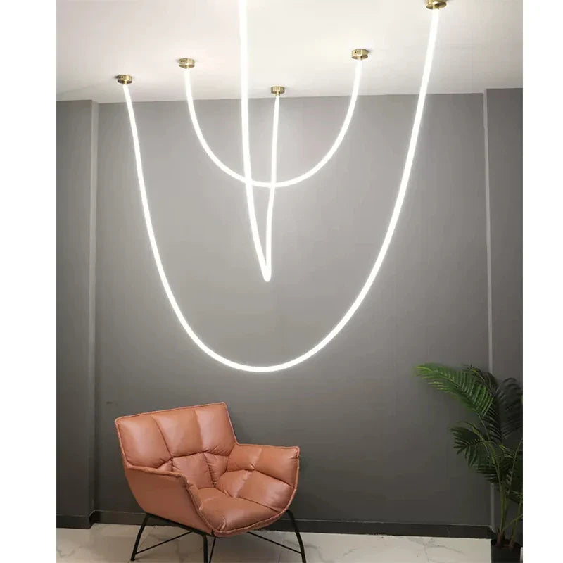 Axyaa LED Pendant Lamp: Nordic Design, 360° Luminous, for Living Room, Dining Room, Office