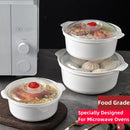 Axyaa Round Microwave Lunch Box Set with Lid for Fresh Food Storage