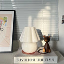 Axyaa Flower Mushroom Lamp: Cream Style Bedside Table Decor for Girls