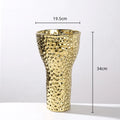 Axyaa Golden Geometric Ceramic Vase Flowerpot Home Decoration Accessory