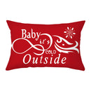 Axyaa Christmas Printed Deer & Santas Pillow Case 30x50cm
