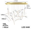 Axyaa Tulips Pendant Lights: Elegant Textured Lustre Flowers LED Dimmable Lamps