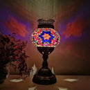 Axyaa Turkish Mosaic Aroma Table Lamp Vintage Art Deco Glass Bed Light