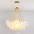Axyaa Nordic Frosted Glass Bubble Chandelier LED Pendant Light for Bedroom and Children's Room