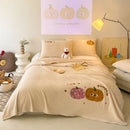 Axyaa Cartoon Style Lamb Wool Printed Blanket - Double-Sided High-Gram Shawl Blanket