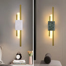 Axyaa Marble Wall Lamp - Luxury Green & White LED Sconce for Living Room, Bedroom, Hotel Aisle
