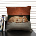 Axyaa Cute Dog Cat Pattern 45x45cm Linen Pillowcase for Living Room Sofa