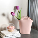 Axyaa Ceramic Flower Basket Vase: Creative Home Decor & Room Accent