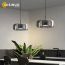 Axyaa Glass Chandelier with Adjustable Cord - Elegant Home Lighting for Dining Room