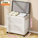 Axyaa 60cm Foldable Toy Chest & Rolling Storage Box with Wheels