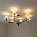 Axyaa Modern Black Metal LED Ceiling Pendant Chandelier for Living Room
