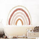Axyaa Boho Rainbow Wall Decals: Waterproof Nursery Wall Stickers for Kids' Bedroom