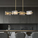 Axyaa Luxury Crystal Chandelier: Modern Irregular Luster Pendant Light for Living Room & Restaurant