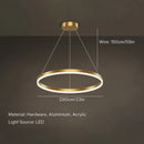 Axyaa Modern Acrylic LED Ring Chandelier for Home & Restaurant Decoration
