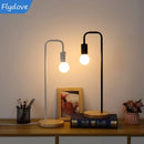 Axyaa Vintage Nordic Wooden Desk Lamp with LED Bulb