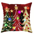 Axyaa LED Luminous Pillowcase - Snowman & Christmas Tree Design for Home Decoration & Gifts