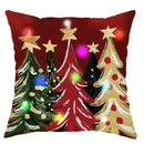 Axyaa LED Luminous Pillowcase - Snowman & Christmas Tree Design for Home Decoration & Gifts