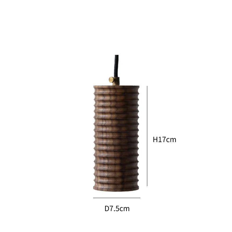 Axyaa Wood Pendant Light: Modern Room Decor Downlight for Ambiance