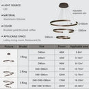 Axyaa Nordic Ring LED Pendant Light Dimmable for Home Decor Lighting