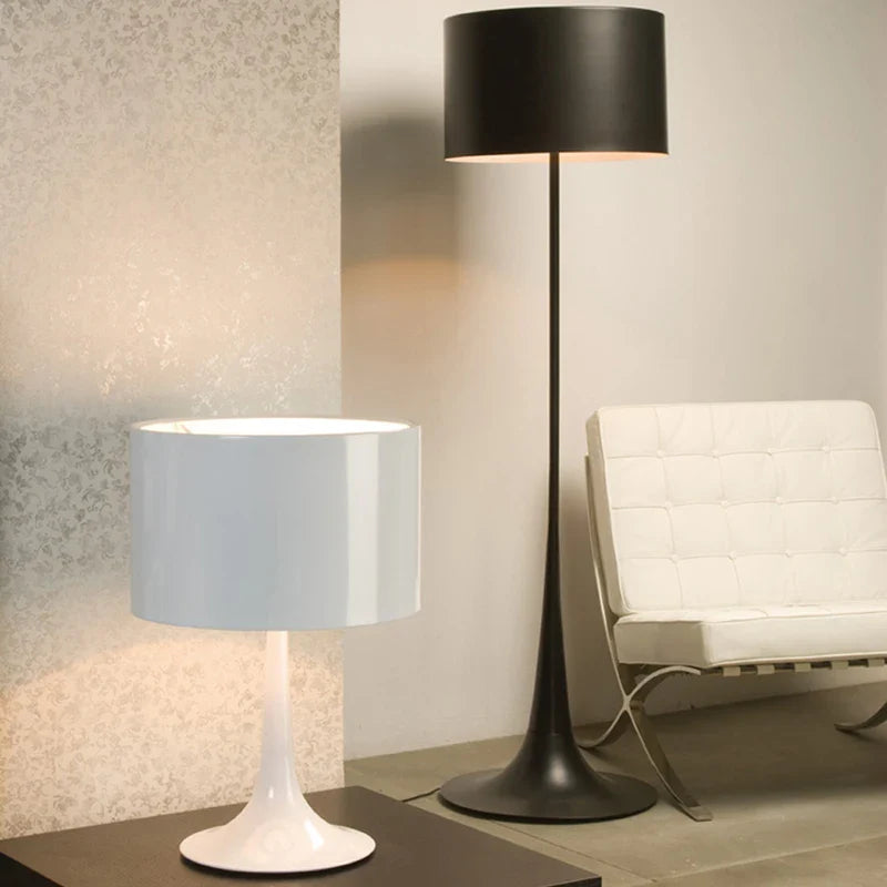Axyaa Mushroom Floor Lamp - Designer E27 White Black Living Room Decor