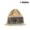 Axyaa Luxury Velvet Drawstring Storage Bag: Transparent Breathable Moisture-proof Organizer